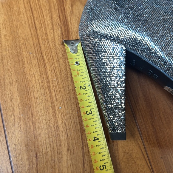 New Look Silver Heeled Boots with Glitter Finish - Picture 11 of 14